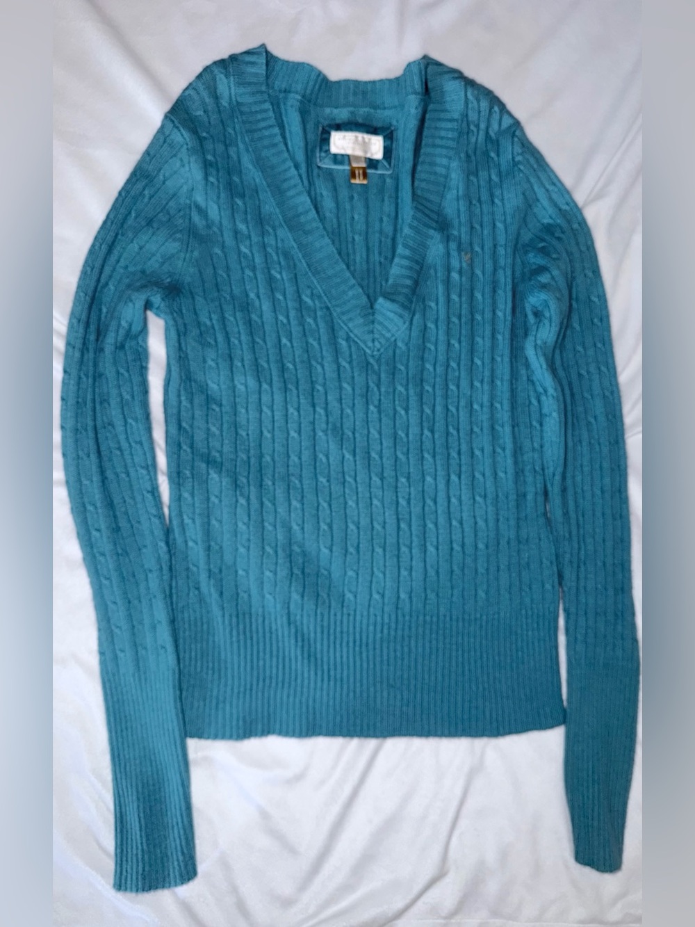 American Eagle Cable Knit V-Neck Sweater